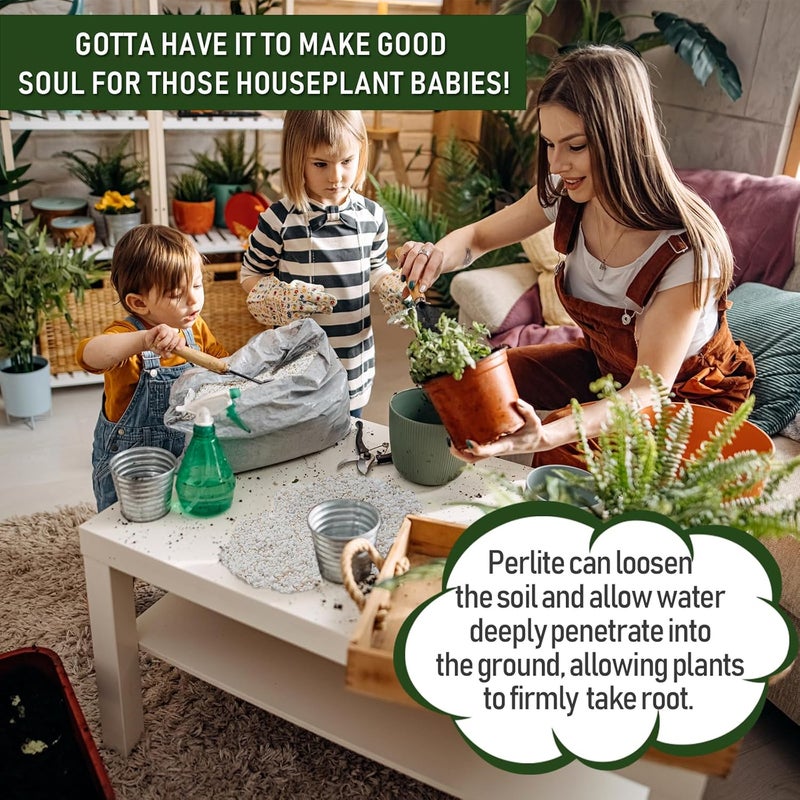 Gerta 50QT Horticultural Perlite Bulk, Organic Perlite for Plants, Course Perlite for Gardening, for Plants Indoor, for Houseplants, to Promotes Soil Root Growth, and Water Drainage and Plant Growth(3-6mm) - Image 3